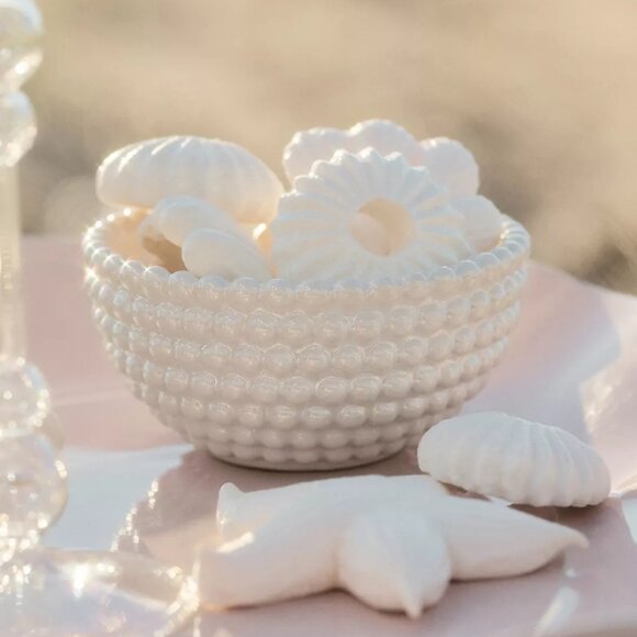 NEW Set of 4 Perla Stoneware Nut Bowls - Ivory by Anthropologie